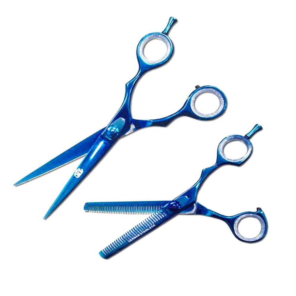 2 Pc CUT Brand Pro Hair Cutting & Thinning German Steel Scissors [2104BC-2107BC]